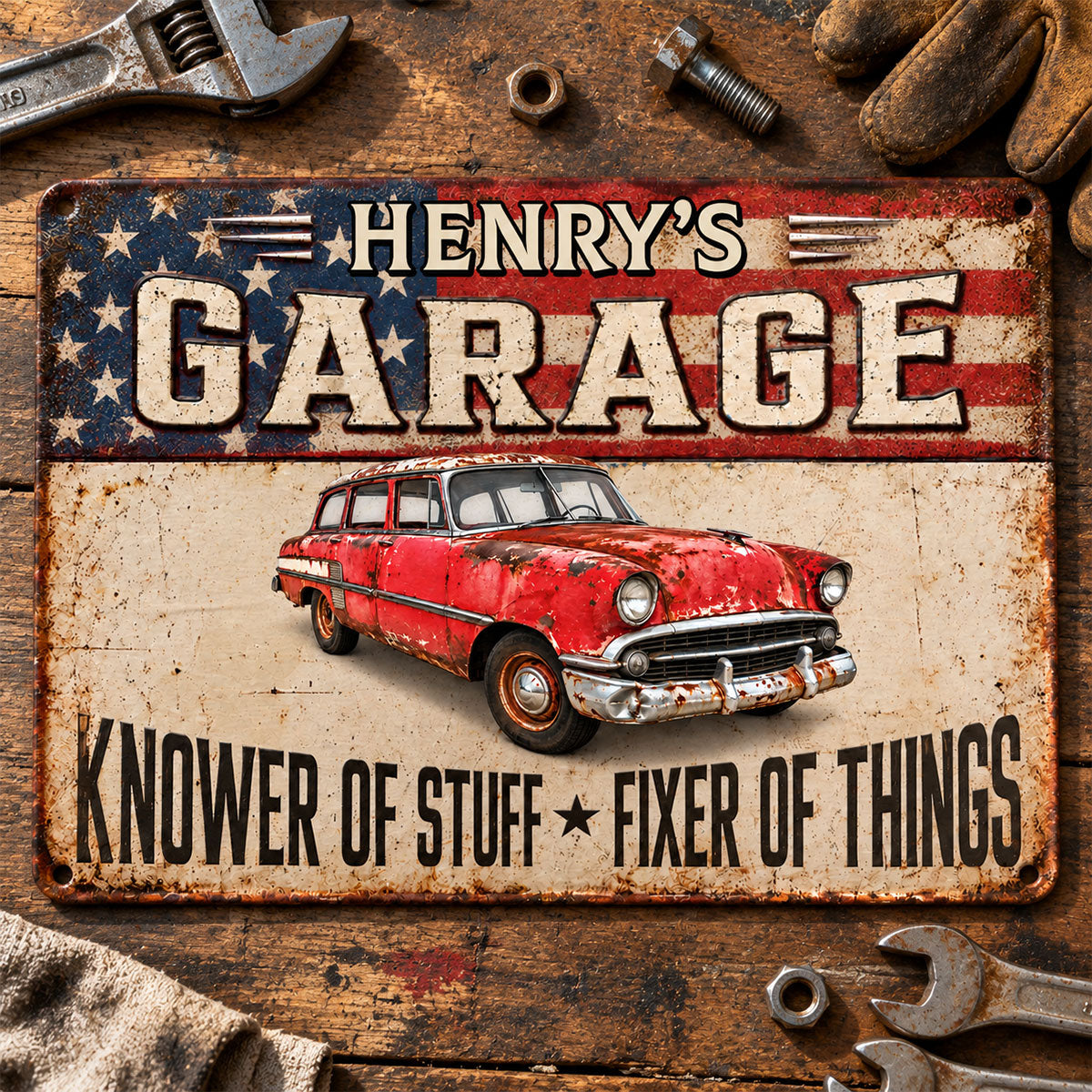 Custom Home Decor Metal Sign - Personalized Birthday Gifts For Men, Man Cave, Dad, Grandpa - Garage Life Forever cea698cb-4cad-4dcd-bfc8-e4590c7ec340-1-2-.jpg