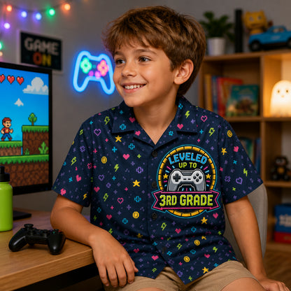 Leveled Up to 3rd Grade Gamer Kids Hawaiian Shirt - Hawaiian Kids Shirt - AOP ceb9e14d-3e64-43e6-b415-6a0b7782a9c1.jpg