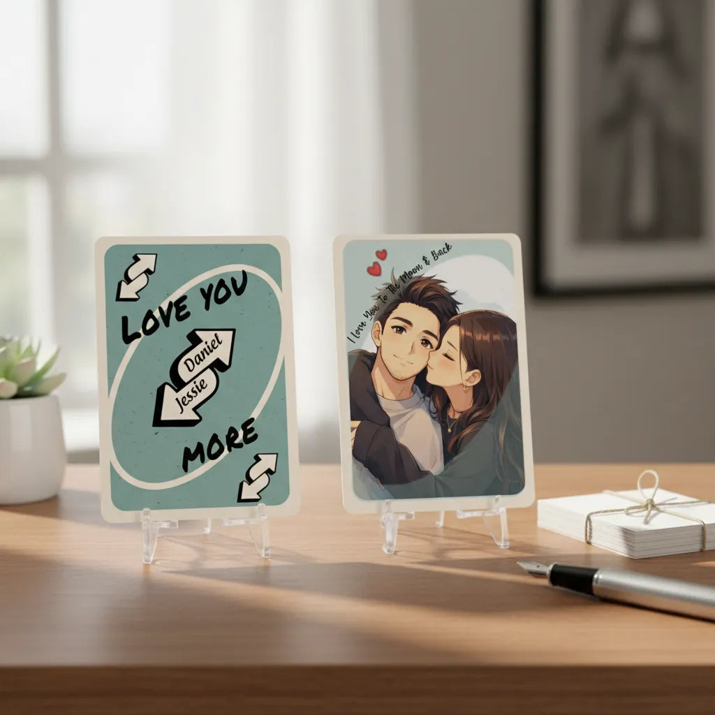 I Love You More - Personalized Portrait Poke Card