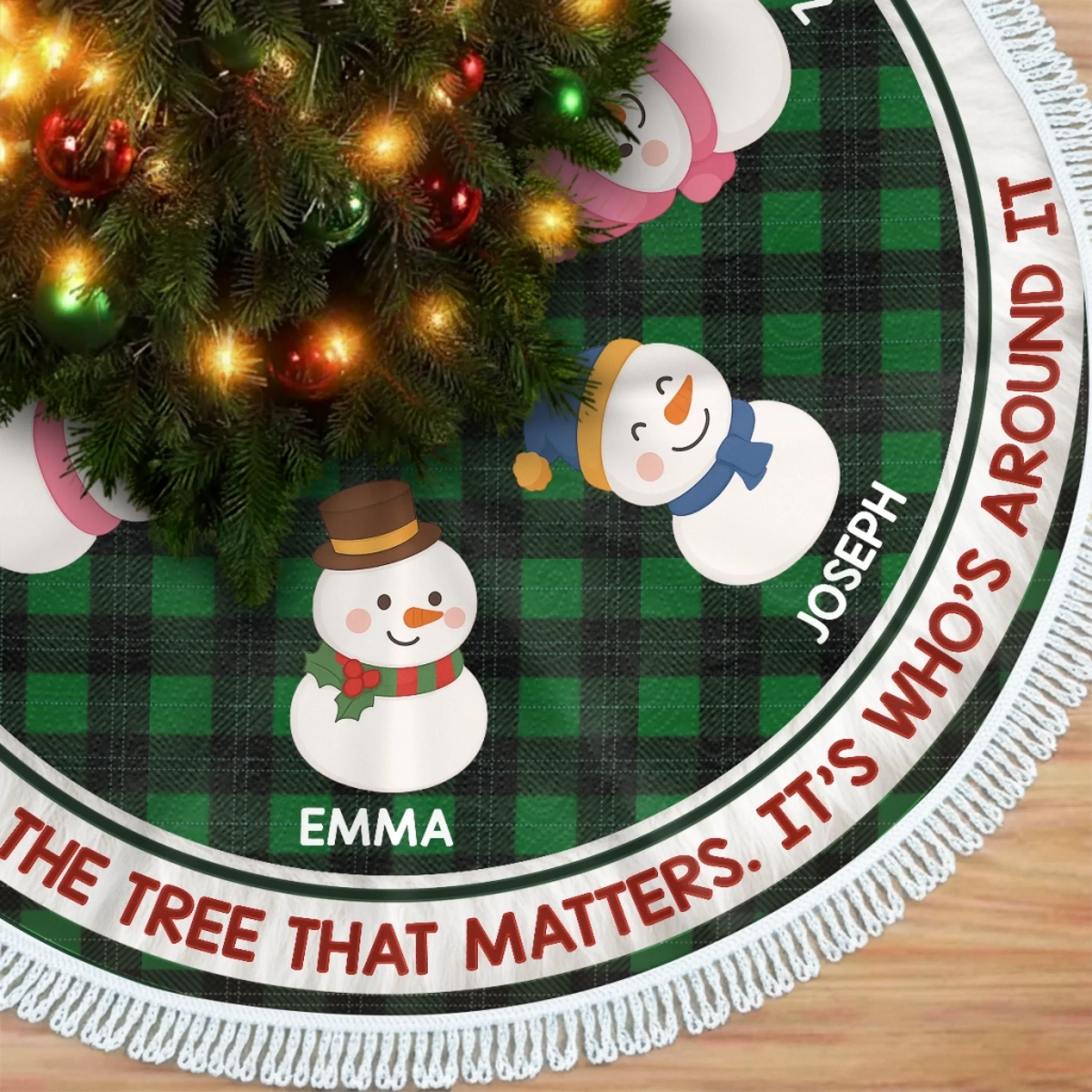 Custom Snowman Tree Skirt - Personalized Christmas Birthday Gifts For Mom, Dad, Brother, Sister, Kids - Warm Winter Wishes cfe96348-89e2-4bb1-a176-259fb453cd04-68e765d71c087.png