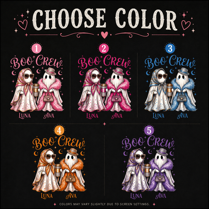 Boo Crew – Personalized Cute T-shirt – Halloween Gift For Hers, Friends, Bestie