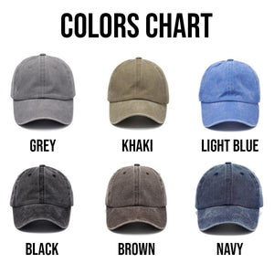 Custom Embroidered Dog Hat, Personalized Baseball Cap Using Your Dog Photo colors_chart_1.jpg