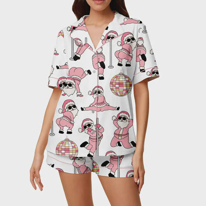 Pink Dancing Santa Pajama Set, Funny Christmas Sleepwear, Cute Holiday Lounge, Gift For Hers d0159b6c-307a-4715-9588-9cd34b9169bd-il_794xN.7466923781_2qe7.webp