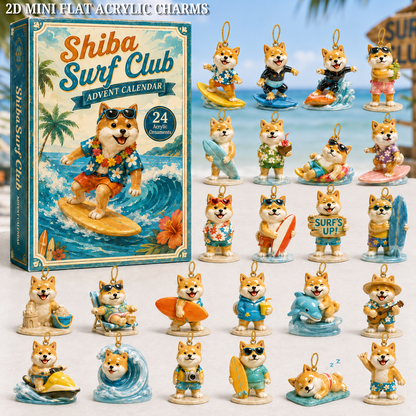 Shiba Surf Club Advent Calendar 2026 - 24-Day Festive Countdown, Acrylic Charms Blind Box - Gift For Dog Lovers d07164f6-5de4-41e3-abe6-80278b35fc6d-shiba-text.png