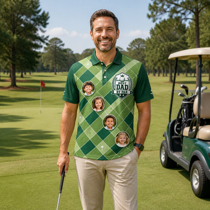 Best Dad By Par Photo Polo - Lifestyle 1