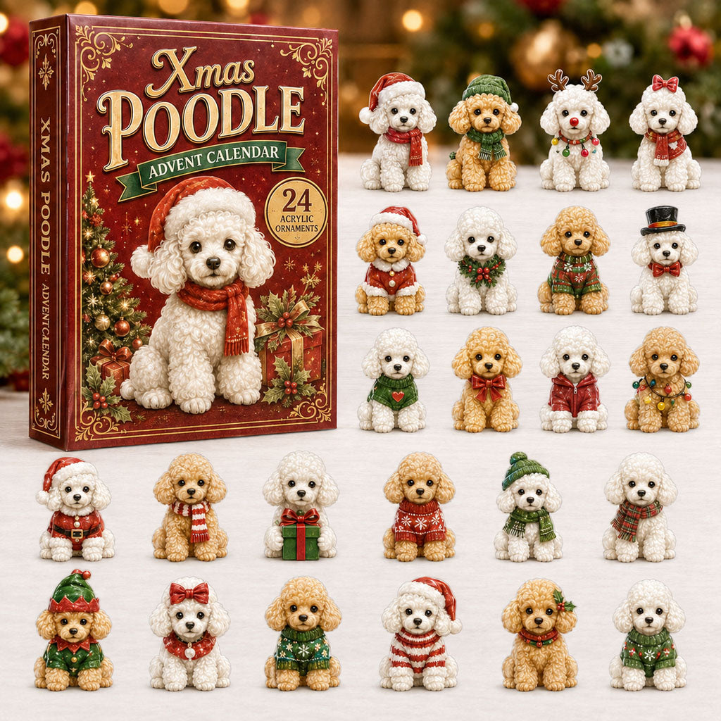 Xmas Poodle Advent Calendar 2026 - 24-Day Festive Countdown, Acrylic Charms Blind Box - Gift For Poodle Lovers d136a018-a4a4-45d1-9487-68833143eb15-poodle.jpg
