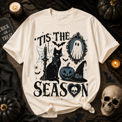 Tis the Spooky Season Halloween T-Shirt – Gothic Black Cat, Ghost & Pumpkin Graphic Tee, Witchy Fall Shirt for Halloween Lovers d138ec5a-a1e0-475a-a438-cbc765ba0766--.png