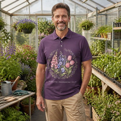 Botanical Trio Crest Polo — Foxglove • Delphinium • Tulip - Polo shirt - All over printed d18b6617-4f64-4059-af8d-d0449aa3b4d0.jpg
