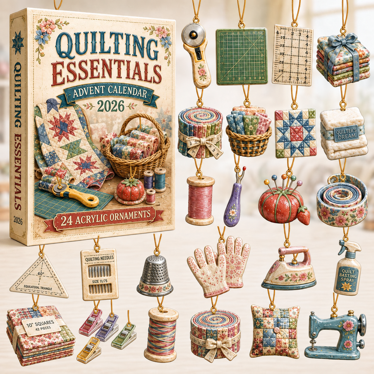 Quilting Essentials Advent Calendar 2026 - 24-Day Festive Countdown, Acrylic Charms Blind Box - Gift For Quilting Lovers d21c74d7-ef60-473c-a17d-e0cd843bc889-quilting-box-charms.png