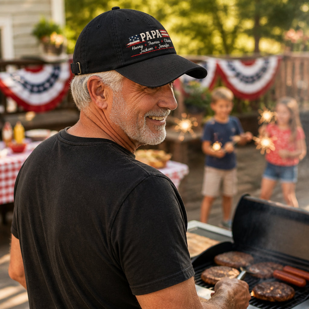 4th of July Papa Names Tee - Lifestyle 2