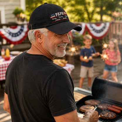 4th of July Papa Names Tee - Lifestyle 2