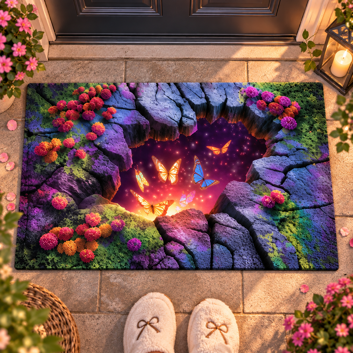 Magical Butterfly Portal Doormat, 3D Fantasy Illusion Rug, Enchanted Entryway Mat, Whimsical Home Decor d2c10cf5-e7d4-4e91-b383-422425cf5562-tham-4.png