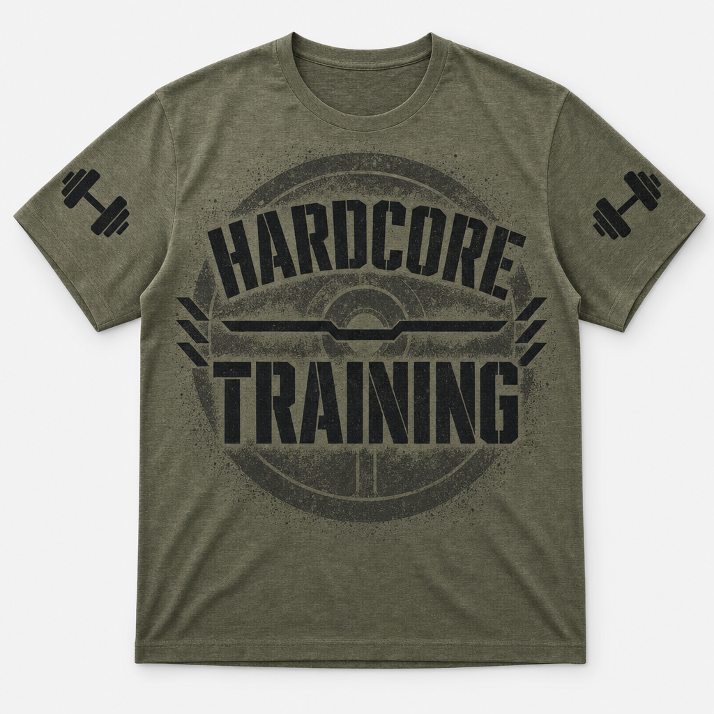 Hardcore Training - Tactical Gym Tee - T-Shirt - All over printed d2d1b2d7-64a7-49e2-8b0e-1cdc7a60787e.png
