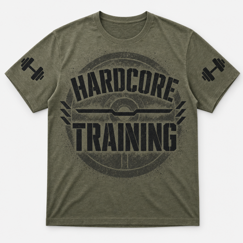 Hardcore Training - Tactical Gym Tee - T-Shirt - All over printed d2d1b2d7-64a7-49e2-8b0e-1cdc7a60787e.png