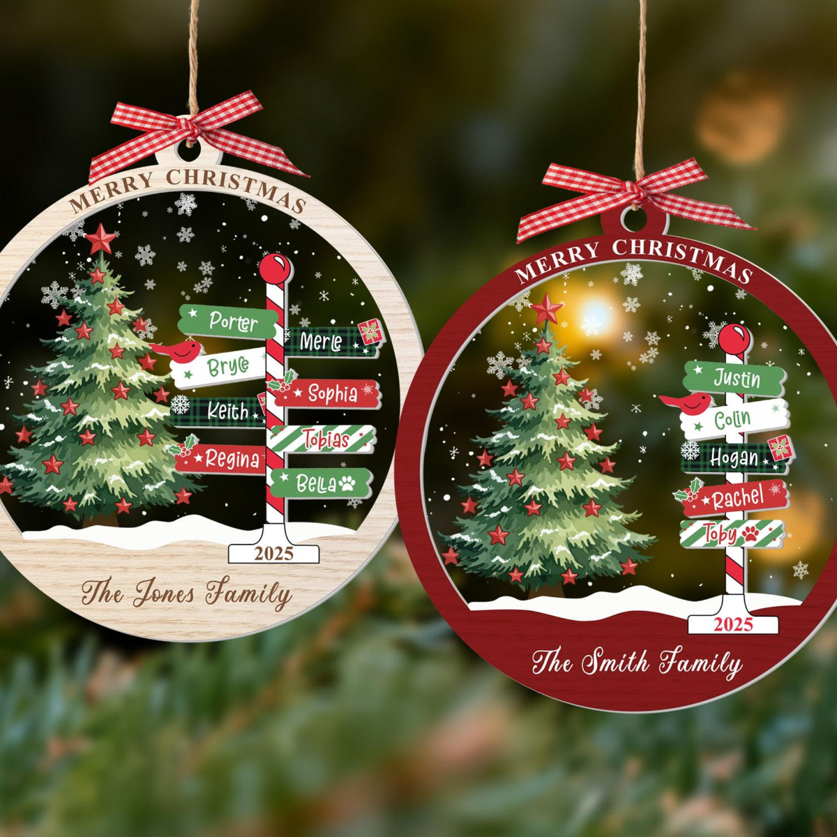 Personalized Christmas Ornament with Names, Custom 2025 Family Ornament, Christmas Tree Ornament, Xmas Tree Decor, Holiday Keepsake d3282cb0-ba18-4315-b62d-65f295cd9ead-2.png