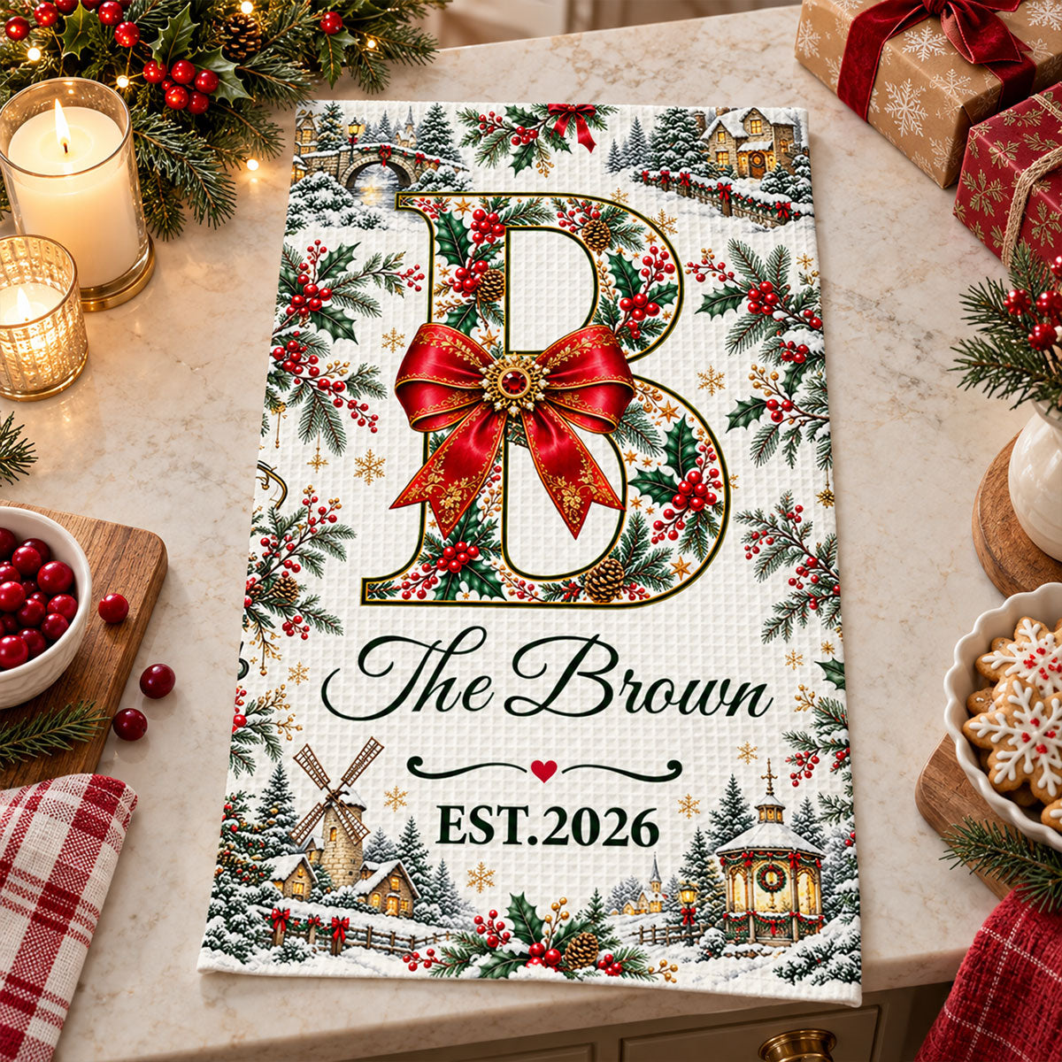 Our Little Peaceful Sanctuary Family Names Christmas - Personalized Kitchen Towel, Christmas Gifts d3b68d71-37f3-40f2-9cff-dbc1da5389f2-2-4-.jpg