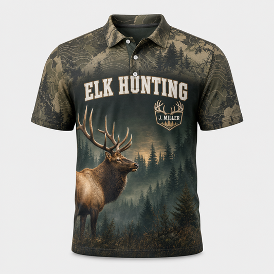 Personalized Elk Hunting AOP Polo - Personalized Polo shirt - All over printed d3d56ade-961e-42f0-b6b3-ad1a195f3605.png