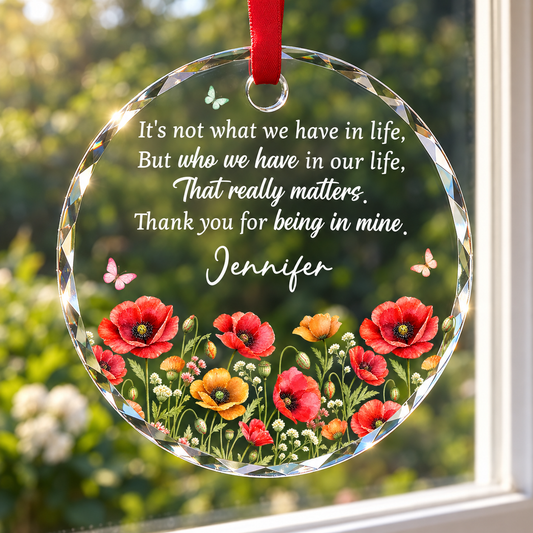 Thank You For Being In My Life - Personalized Glass Ornament - Christmas Gift For Bestie, Friends d4228ad7-5f9c-4236-ada7-31d6e7894e6b-banner-1.png