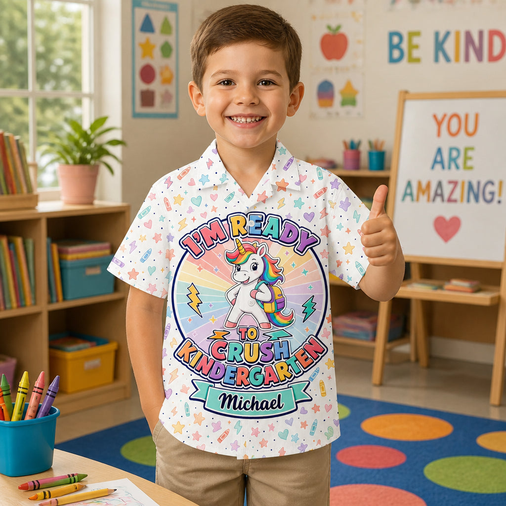 Ready to Crush Kindergarten Unicorn – Kids Hawaiian Shirt (Personalized Name) - Personalized Hawaiian Kids Shirt - AOP d486e6e8-3314-46d4-b8ae-e8aa7e62d80a.jpg