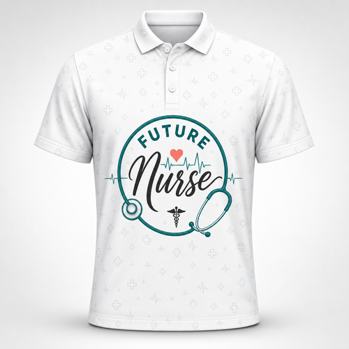 Future Nurse Badge AOP Polo - Polo shirt - All over printed d4da0e69-bbfa-4064-9eb2-cfaaf9823a0a.png