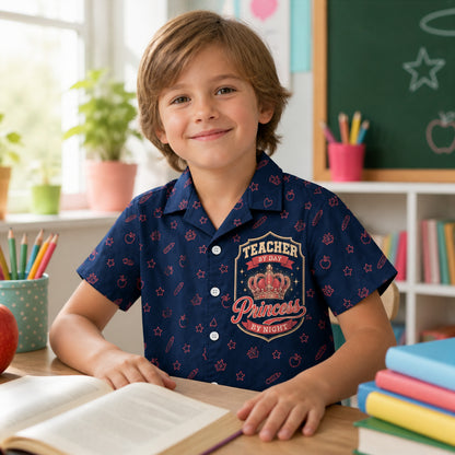 Teacher by Day, Princess by Night – Crown Badge Kids Hawaiian Shirt - Hawaiian Kids Shirt - AOP d4ee7e05-d982-42bb-8748-58bc810cc9b8.jpg