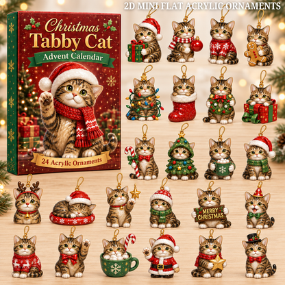 Christmas Tabby Cat Advent Calendar 2026 - 24-Day Festive Countdown, Acrylic Charms Blind Box - Gift For Cat Lovers d5161d21-fac2-42e2-9360-ca6940a495c4-tabby-cat-text.png