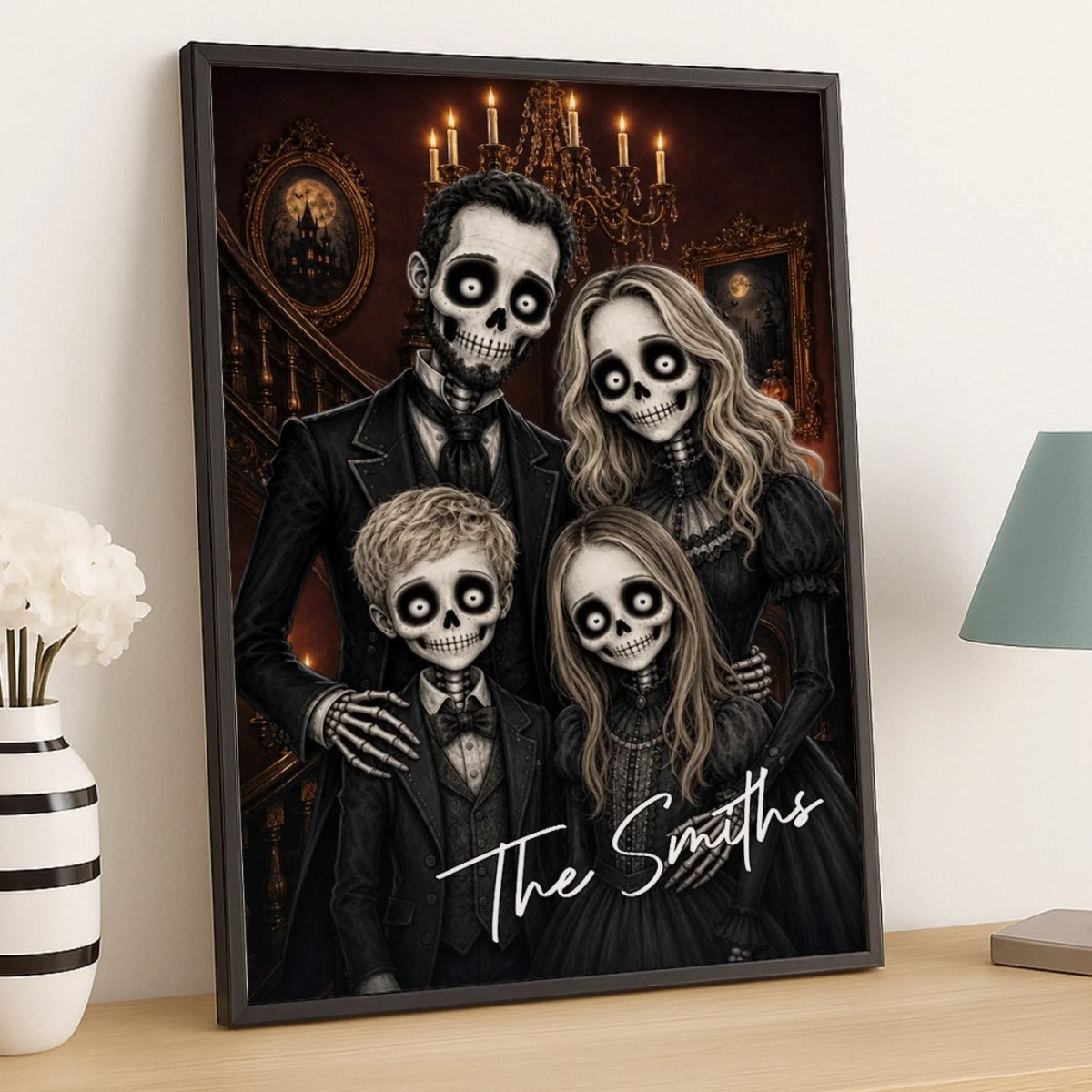 Custom Photo Skeleton Portrait Vertical Poster - Personalized Halloween Decor Birthday Gifts For Mom, Dad, Brother, Sister - We Put The Boo In Family d55e15bf-1322-486e-85b4-589e00a0b94d-6a9a535b53fb8.jfif