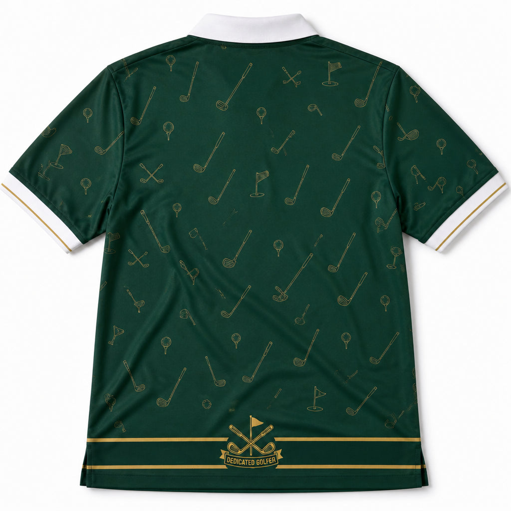 Best Grandpa By Par Golf Polo - Back view