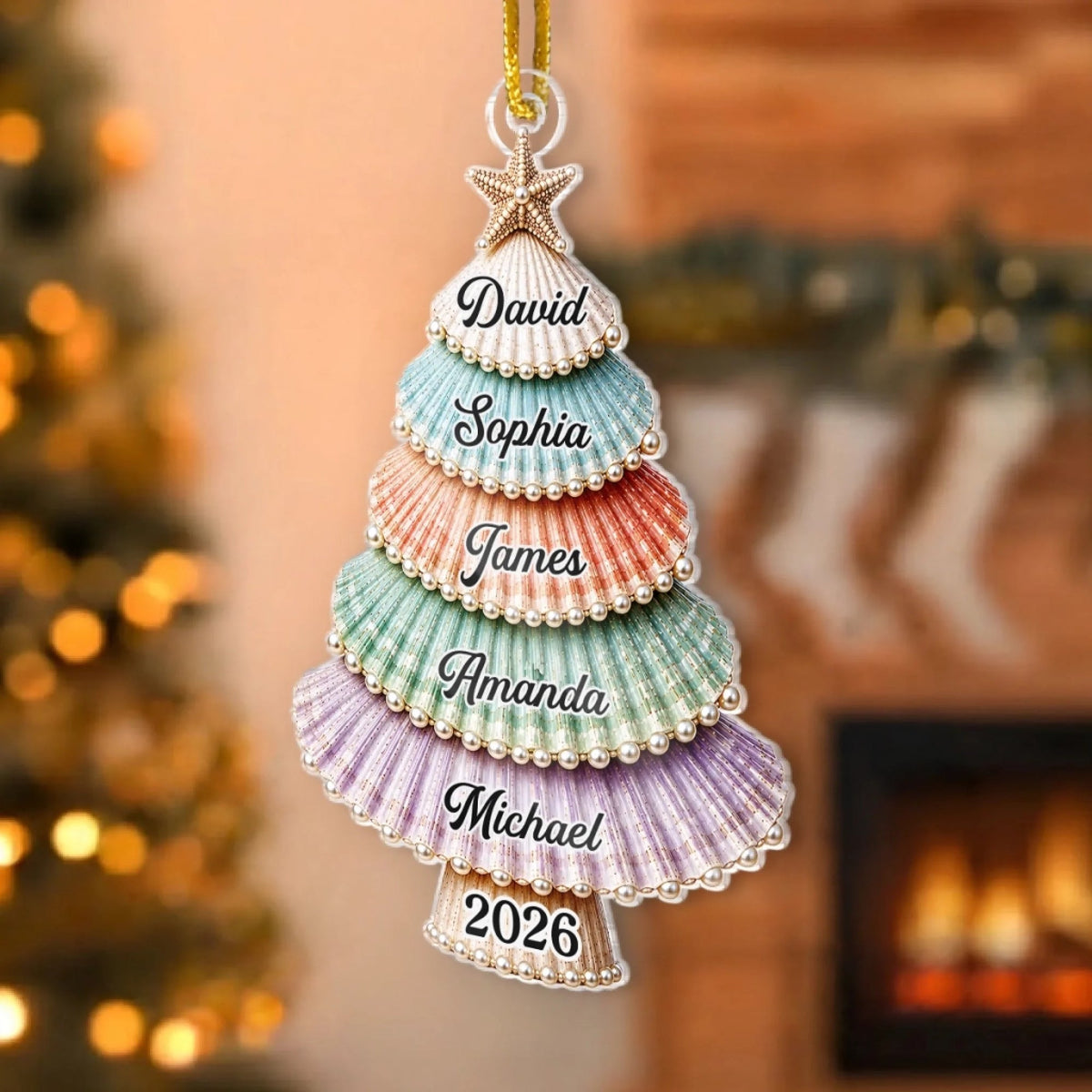 Custom Shell Acrylic Ornament - Personalized Christmas Birthday Gifts For Mom, Dad, Brother, Sister - Gathered With Grateful Hearts d65210f1-bf82-4fcd-8e6c-a4af46016720-banner-3.jpeg