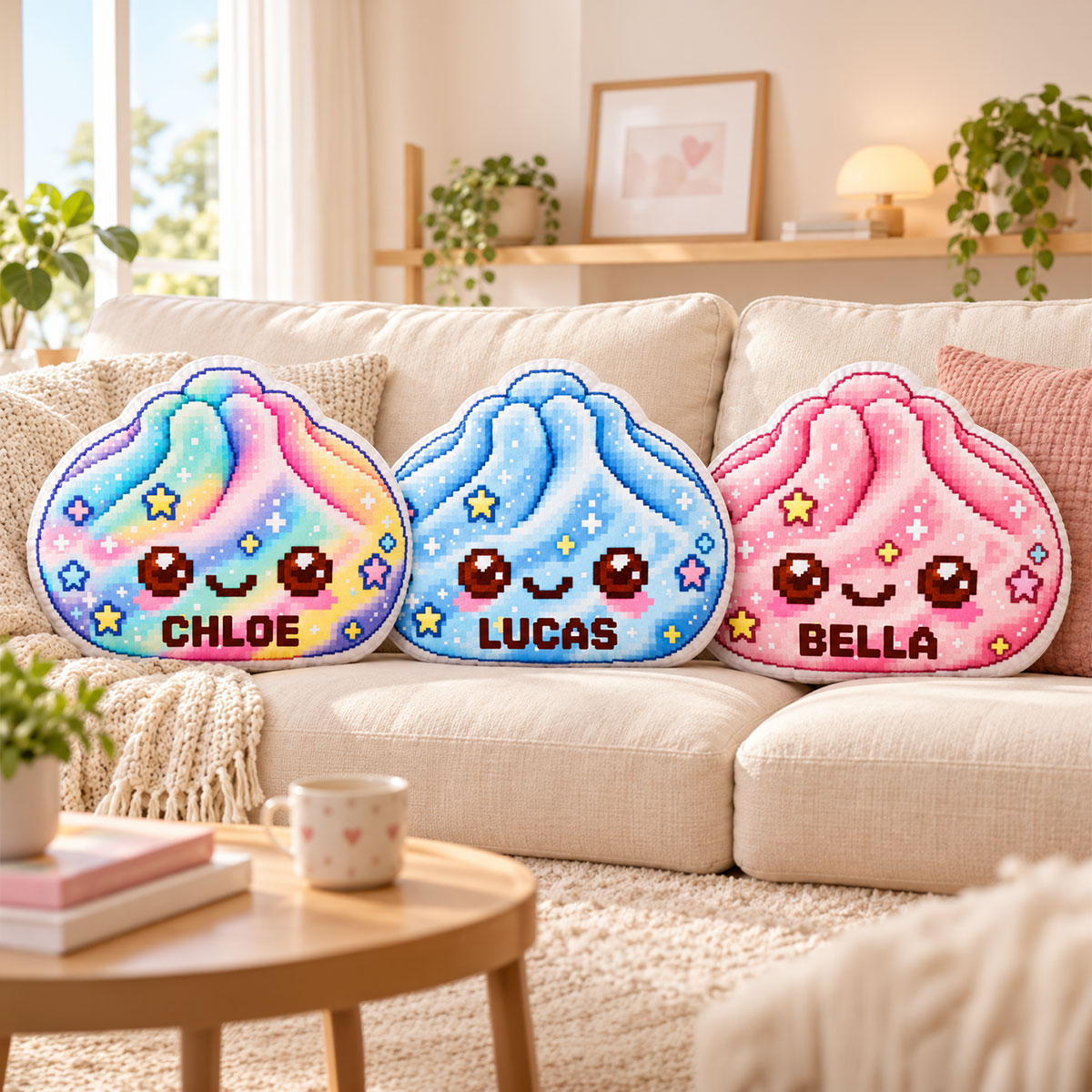 Rainbow Pixel Art Dumpling Custom Shaped Pillow with Name - Personalized Gift for Kids d66ebb21-e7f6-473e-9f33-ed785b31873f-2-4-.jpg