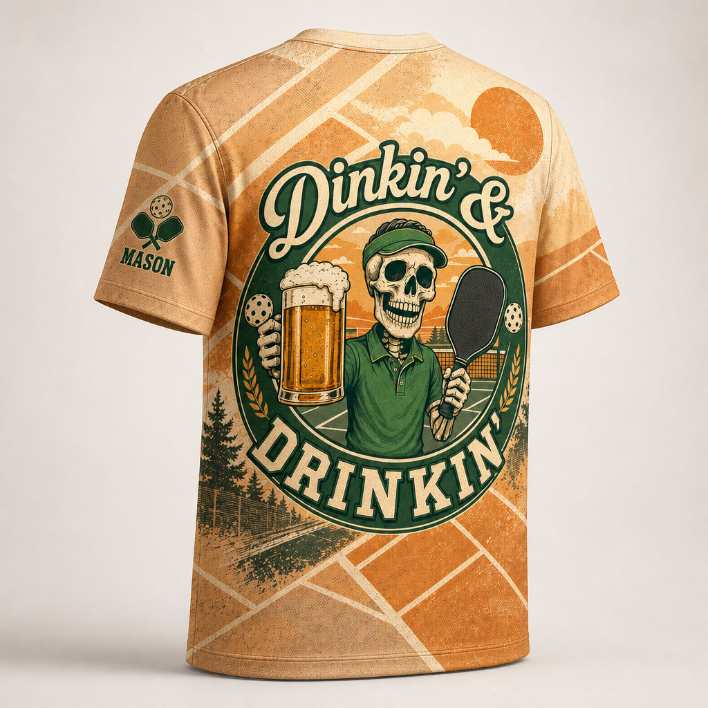 Dinkin' & Drinkin' Pickleball Skeleton AOP Tee — Custom Name Sleeve - Personalized T-Shirt - All over printed d67cb9b0-61f0-4e3b-b39b-77eabed63de2.jpg
