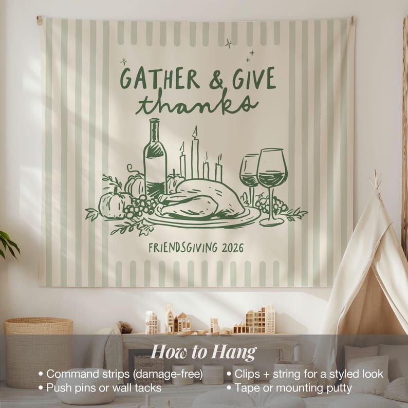 Personalized Friendsgiving Backdrop – Gather & Give Thanks Thanksgiving Tapestry, Custom Fall Party Banner & Autumn Decor d694f74b-e7b3-4b7b-9558-aa73e64bc3e8-m2.jpg