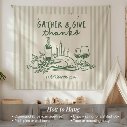 Personalized Friendsgiving Backdrop – Gather & Give Thanks Thanksgiving Tapestry, Custom Fall Party Banner & Autumn Decor d694f74b-e7b3-4b7b-9558-aa73e64bc3e8-m2.jpg