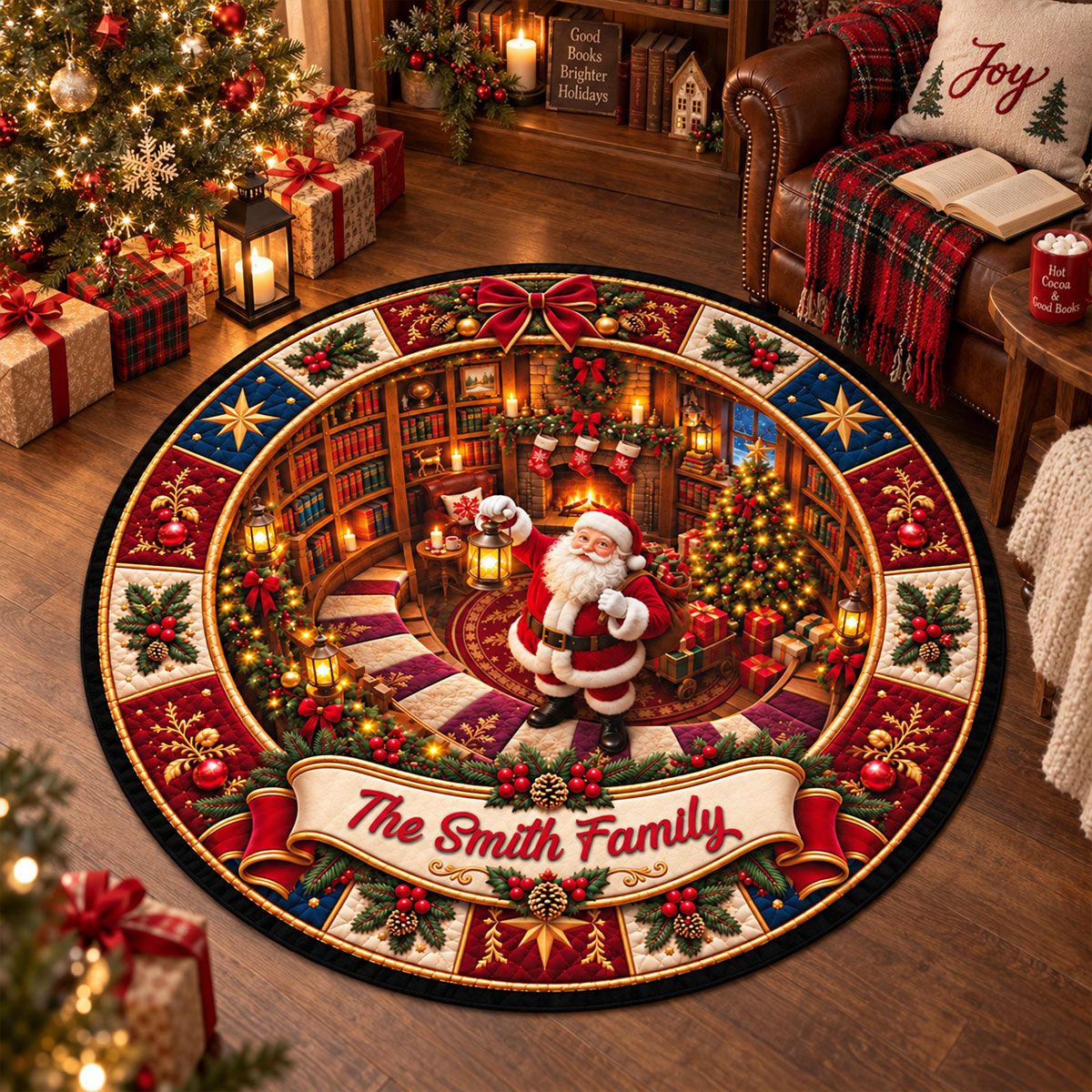 Holiday Party Lovers 3D Illusion Quilted Rug - Personalized Quilted Mat d6e06eae-389f-4be6-b759-a5287920ac50-5-1-.jpg