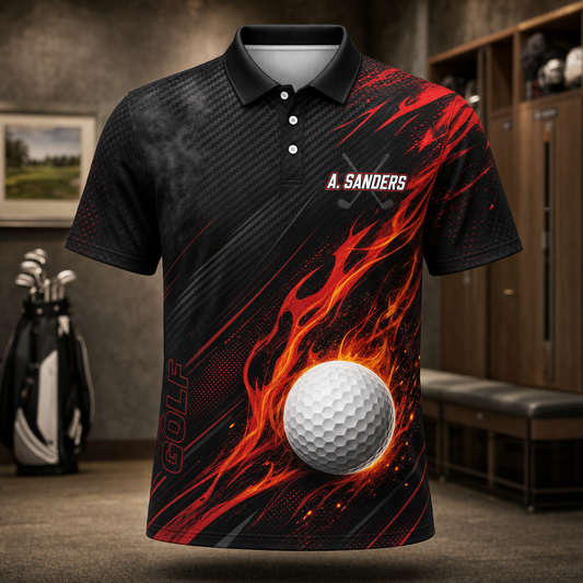 Flame Golf AOP Polo — Personalized Name & Team - Personalized Polo shirt - All over printed d6f16ea5-96ac-48ef-aa2b-f810881147f6.png