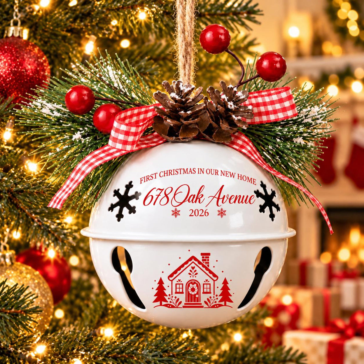 Personalized Our First Home Christmas Jingle Bell Ornament, Xmas Decor Gift, Holiday Keepsake d789f1ad-e28d-4e26-965c-93fd9d437dc6-5.jpg