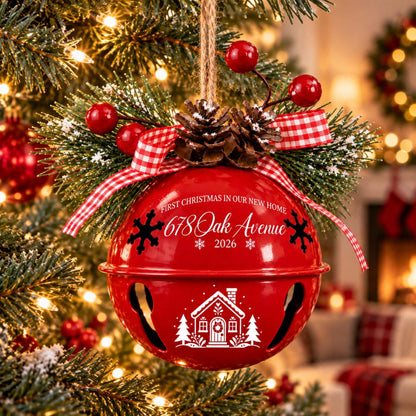 Personalized Our First Home Christmas Jingle Bell Ornament, Xmas Decor Gift, Holiday Keepsake d807521d-6edb-43cf-9245-d11e3fd26c96-3.jpg