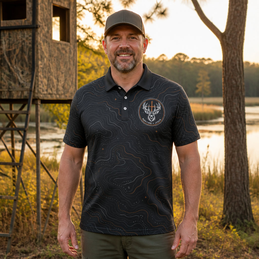 Hunting + Jesus AOP Polo - Polo shirt - All over printed d8a47161-0fa8-452f-9480-2ae3a2887461.jpg