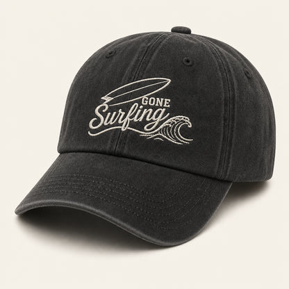 Gone Surfing Embroidered Dad Cap - Hero