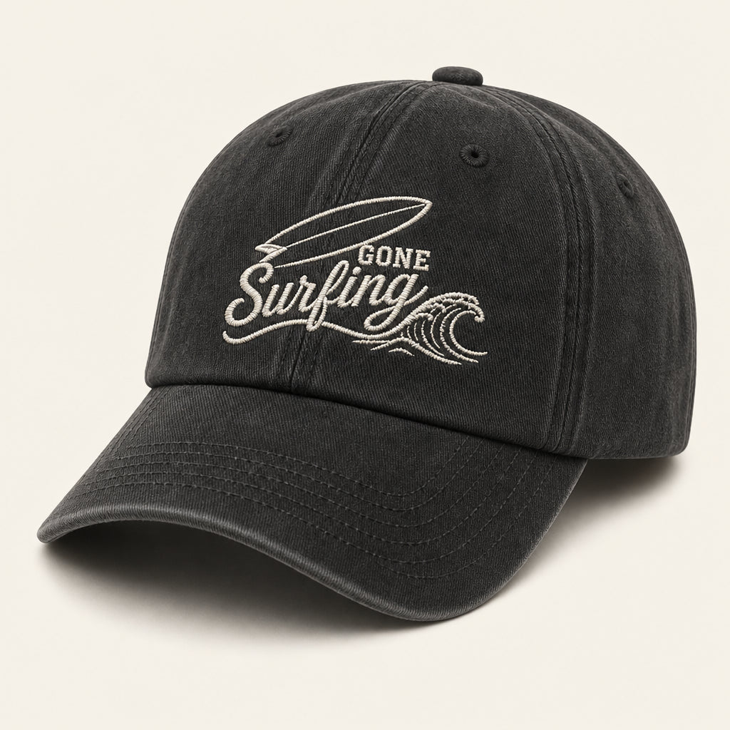 Gone Surfing Embroidered Dad Cap - Hero