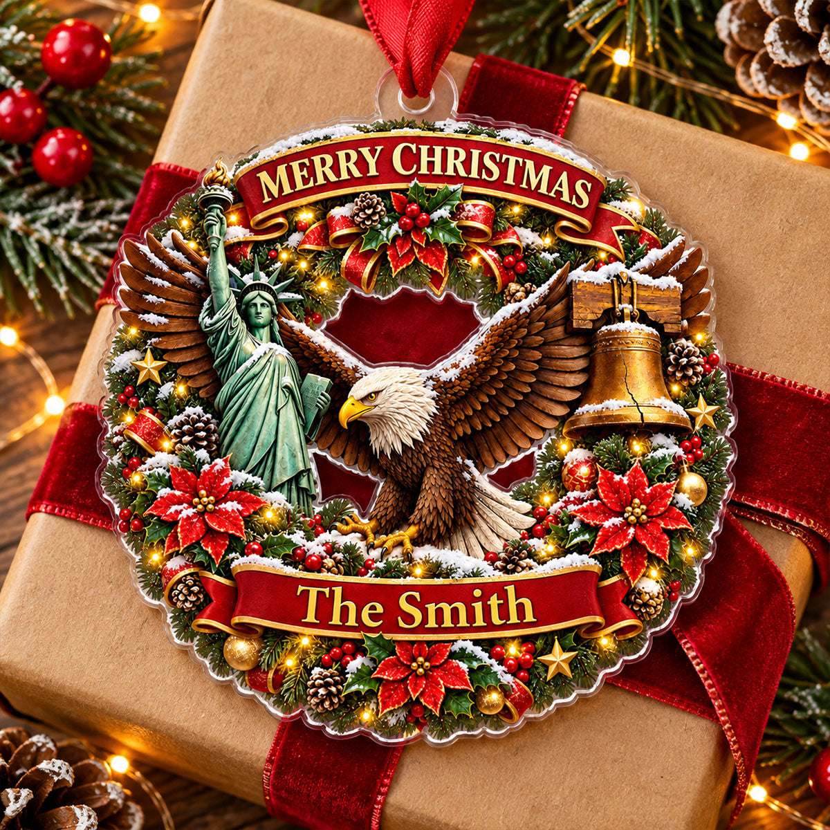 Proud Hearts, Strong Nation - Personalized Acrylic Ornament - Christmas Acrylic Ornament d8ece2ed-028d-4d87-9473-2649690753b1-3-2-.jpg