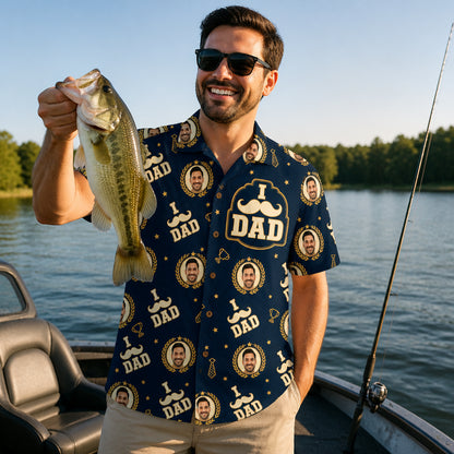 I Mustache Dad – Custom Face Hawaiian Shirt - Lifestyle 1