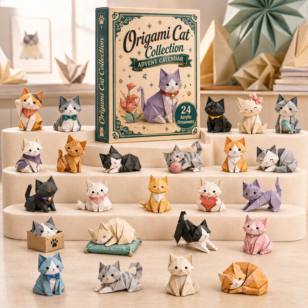 Origami Cat Collection Advent Calendar 2026 - 24-Day Festive Countdown, Acrylic Charms Blind Box - Gift For Origami Lovers d9f03602-4dcf-4f3d-812f-dc58b04ed683-origami-cat.jpg
