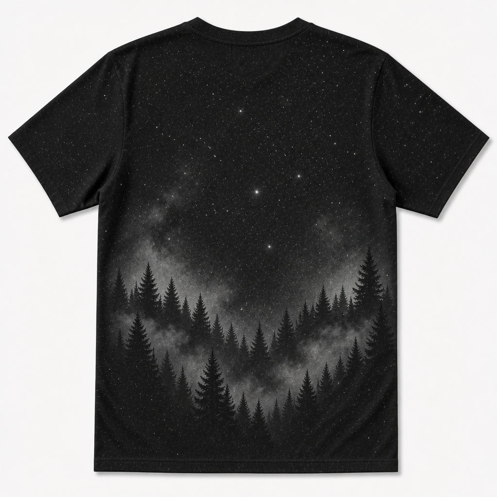 Retro UFO Pet Portrait Tee - Back view