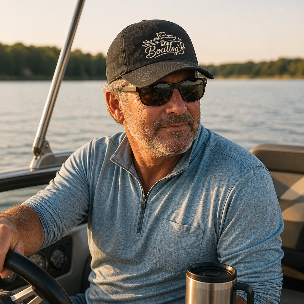 Gone Boating Embroidered Dad Cap - Lifestyle 1