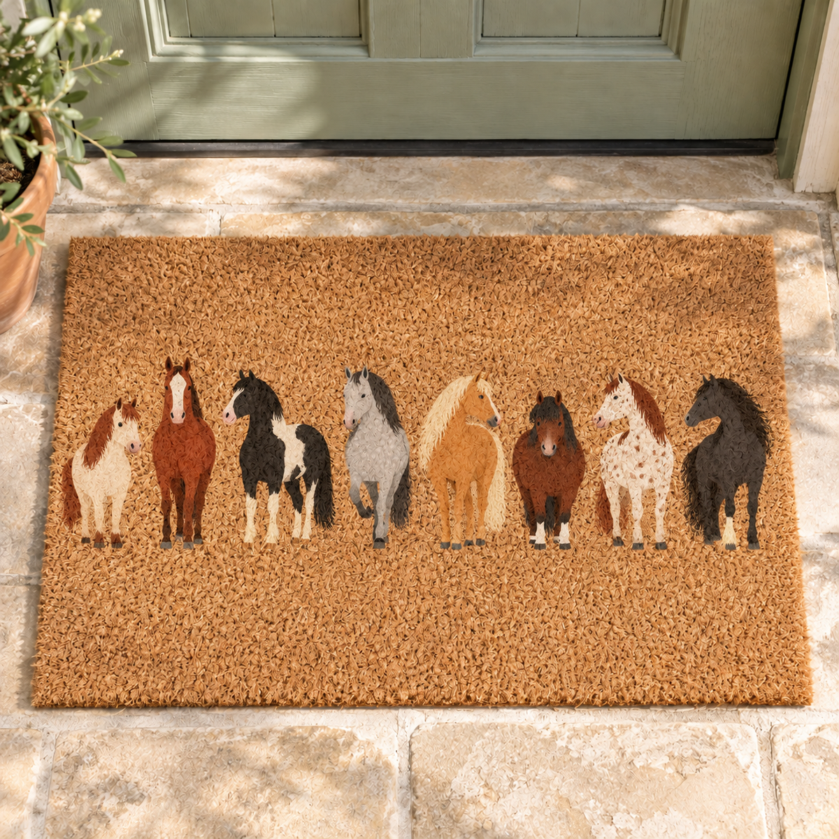 Horse Breeds Coir Doormat, Rustic Horse Lover Door Mat, Housewarming Gift, Newlywed & Wedding Gift, New Home Decor daa63642-3643-4262-8521-539b5a5f49f3-Th-m-ch-i-ch-n-t-m-ch-ng-a.png