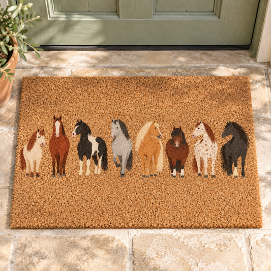Horse Breeds Coir Doormat, Rustic Horse Lover Door Mat, Housewarming Gift, Newlywed & Wedding Gift, New Home Decor daa63642-3643-4262-8521-539b5a5f49f3-Th-m-ch-i-ch-n-t-m-ch-ng-a.png