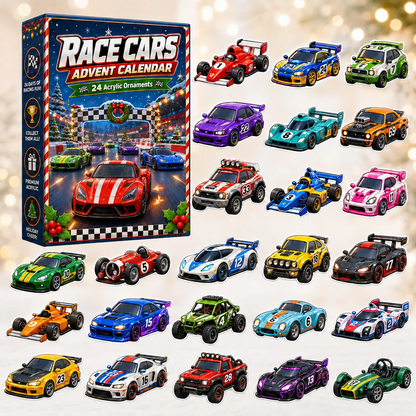 Race Cars Advent Calendar 2026 - 24-Day Festive Countdown, Acrylic Charms Blind Box dab004b5-94f4-4771-b052-62a7a160e559--.png