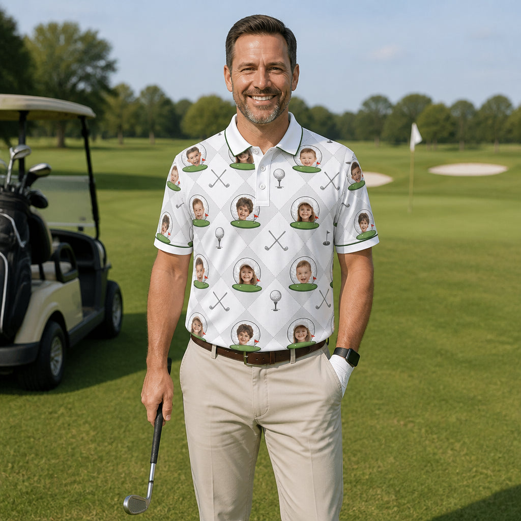 Custom Kids Face Golf Polo – AOP - Lifestyle 2