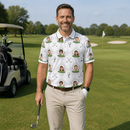 Custom Kids Face Golf Polo – AOP - Lifestyle 2